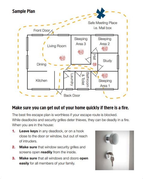 Home Fire Escape Plan Template