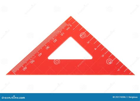 Triangle Protractor Closeup. Stock Photo - Image of drawing, object ...