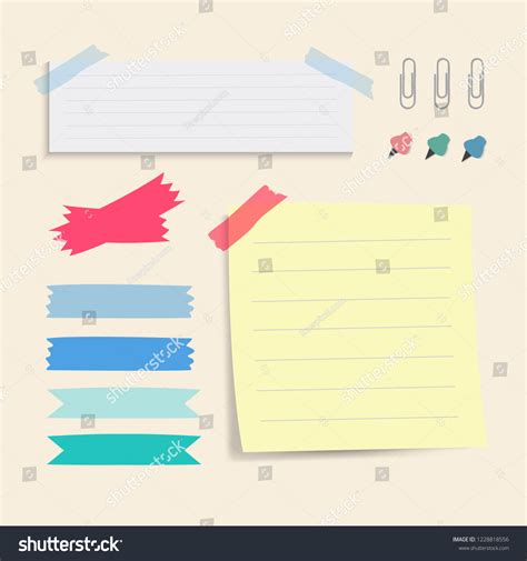 Colorful Reminder Paper Notes Vector Set Stock Vector (Royalty Free ...