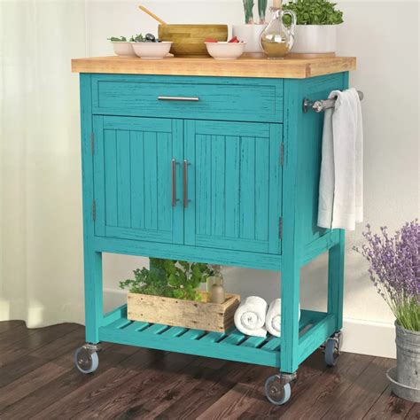 Highland Dunes Matus Butcher Block Kitchen Cart | Wayfair - https://www ...