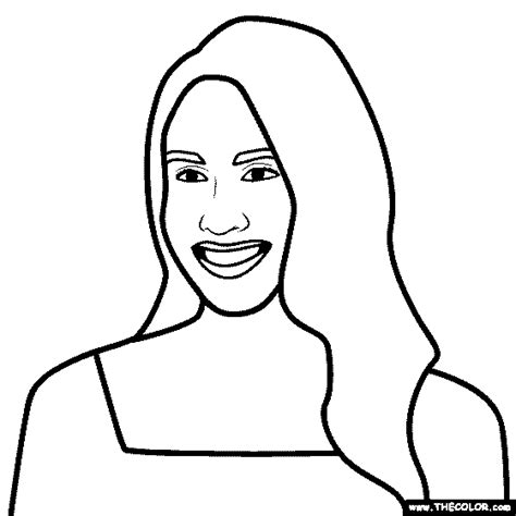 Meghan Markle Coloring Page