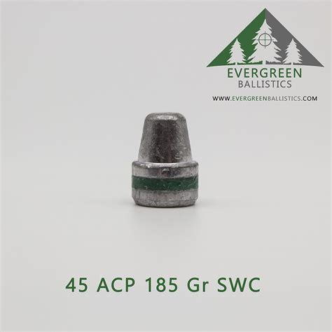 45 ACP (.451) 185 Grain SWC Cast Lead Bullets – Evergreen Ballistics