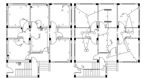 Home Electrical Plan Design AutoCAD File - Cadbull