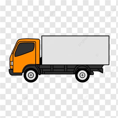 Truck Cartoon Illustration Clipart, Truck, Flat Icon, Truck Clipart PNG ...