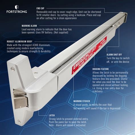 Alarmed Panic Bar Exit Device - FH 850A - Loud Warning Strike Bar with – Fortstrong Hardware