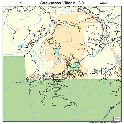 Snowmass Village Colorado Street Map 0871755