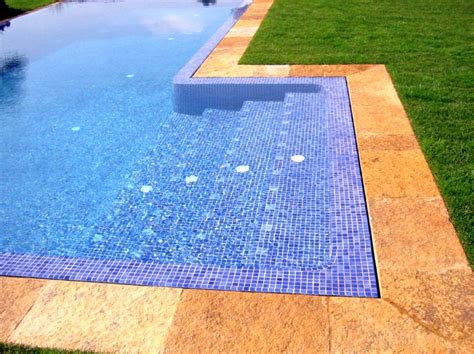 blue mosaic best pool tile