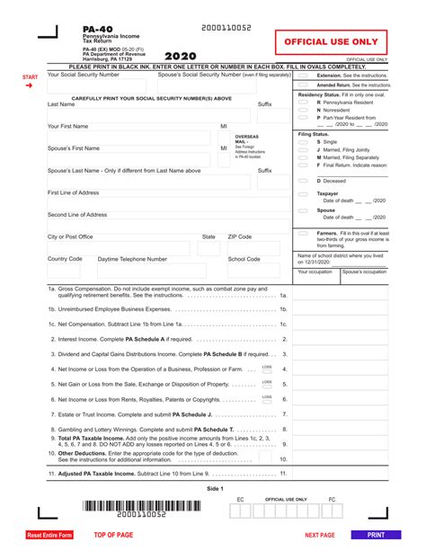 Free Printable State Tax Return Forms - Printable Forms Free Online