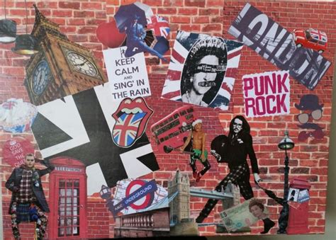 London punk rock Collages by Lydie Girard | Artmajeur