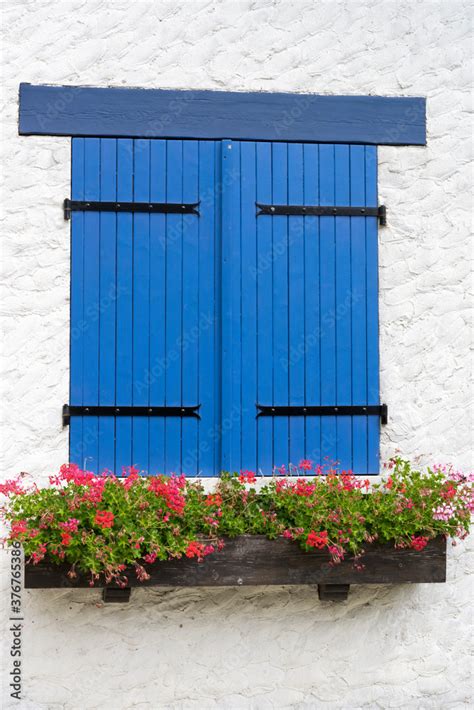 Blue shutters Stock Photo | Adobe Stock