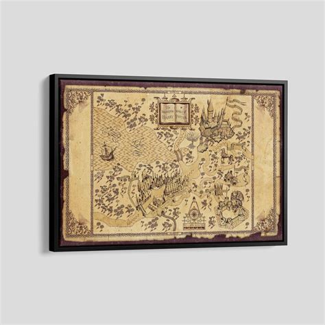 Wizarding World Map Poster Harry's World Map Print - Etsy