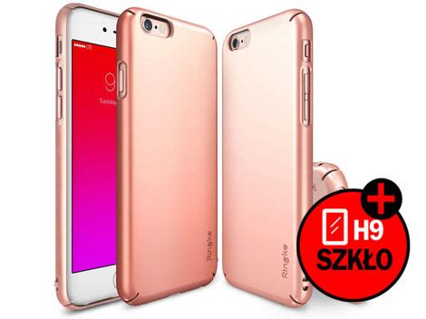 ETUI REARTH RINGKE SLIM DO IPHONE 6/ 6S ROSE GOLD + SZKŁO - 4kom.pl