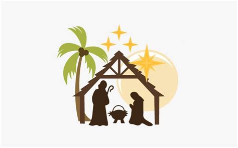 Clipart Black And White Download Christmas Nativity - Nativity Clipart Transparent Background ...