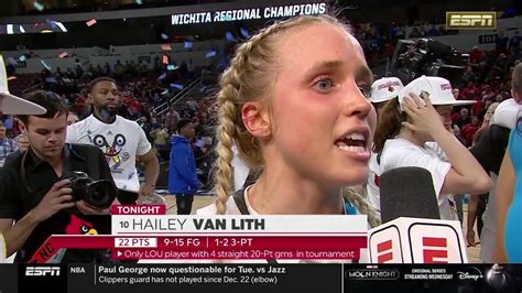 Hailey Van Lith Interview After Her 4th STRAIGHT 20 Point Game ...