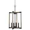 Kira Home Wingate 60-Watt 4-Light Textured Black Farmhouse Pendant ...