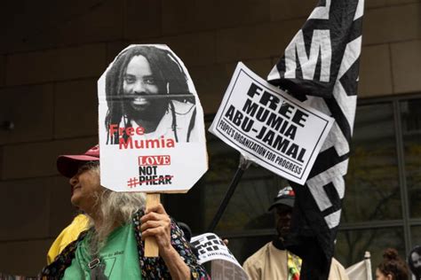 Mumia Abu-Jamal supporters gather outside hearing - WHYY