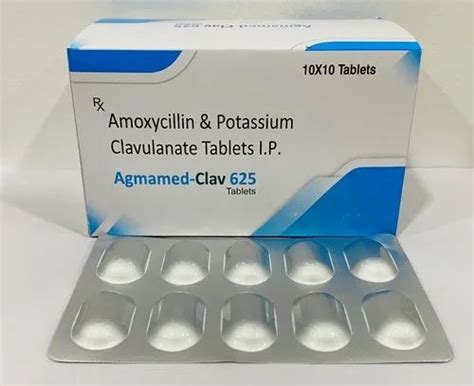 Amoxicillin Potassium Clavulanate 625 at Rs 2000/box | Amoxicillin Potassium Clavulanate Tablet ...