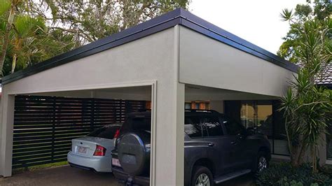 Modern Flat Roof Rendered Carport Brisbane, QLD, Pro Installation