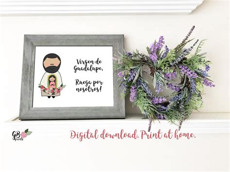 St Juan Diego Spanish Quote Catholic Printable Guadalupe - Etsy