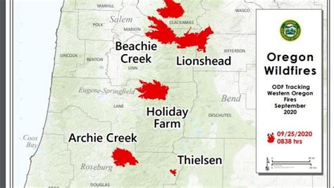 ODF FIRE REPORT AND FIRE MAP FOR FRIDAY, SEPT. 25, 2020 – Tillamook County Pioneer