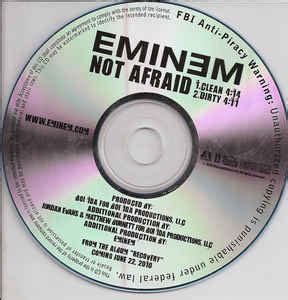 Eminem - Not Afraid (2010, CDr) | Discogs