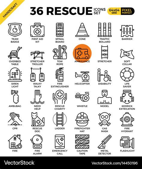 Rescue concept icons Royalty Free Vector Image