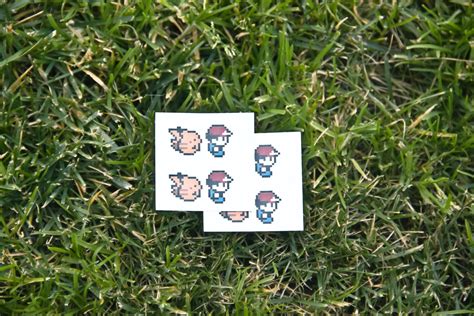 Ash & Pikachu temporary tattoo Set of 2 by Tattify on Etsy