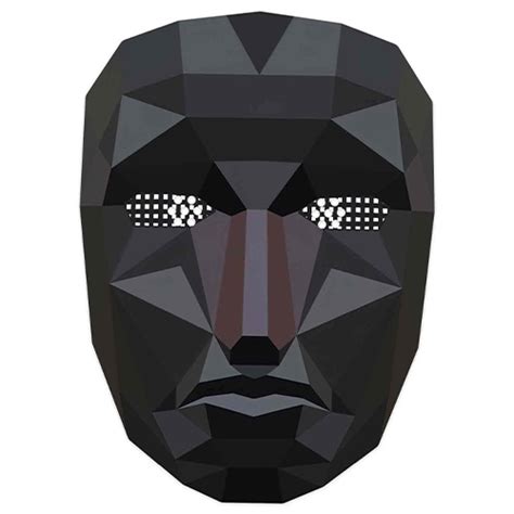 Squid Game Inspired Polygon Cardboard Face Mask | Partyrama