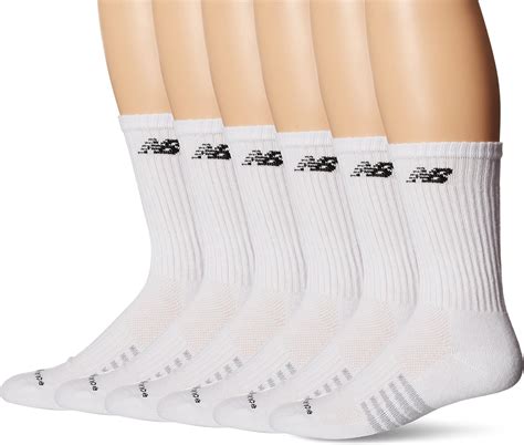 New Balance Men's Core Crew Socks, White, X-Large, (6 Pair/Pack ...