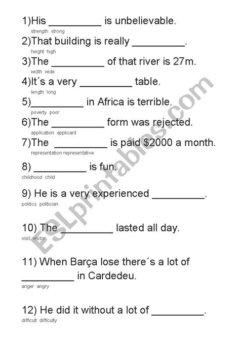 abstract nouns - ESL worksheet by pawlenglish