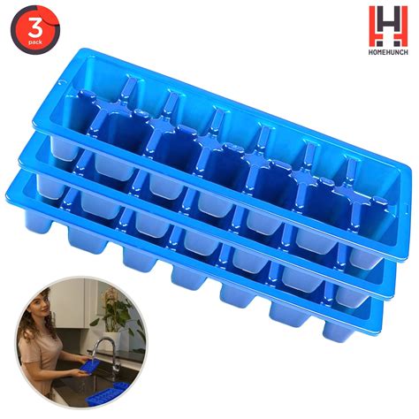 HomeHunch 3 Pack Ice Cube Tray For Freeze trays Super Cubes Freezer - Walmart.com - Walmart.com