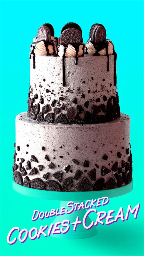 Double Stacked Oreo Cake | Recipe in 2020 | Oreo birthday cake, Oreo ...