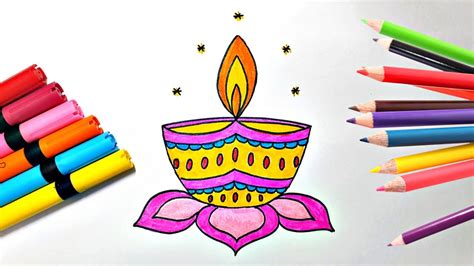 How To Draw Easy Diya Diya Pencil Drawing For Diwali Diwali | Images and Photos finder