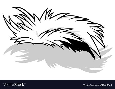 Drawing of a tuft sea grass Royalty Free Vector Image