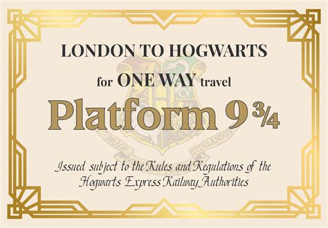 7 Best Images of Printable Train Ticket Harry Potter - Harry Potter ...