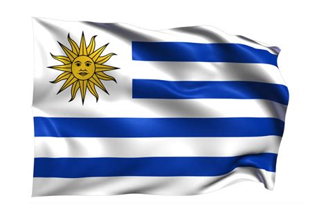 Uruguay Waving flag Realistic Transparent Background 15309628 PNG