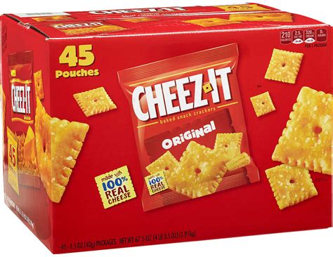 Cheez-It Original Baked Snack Crackers, Value Pack, 45 ct — Goisco.com