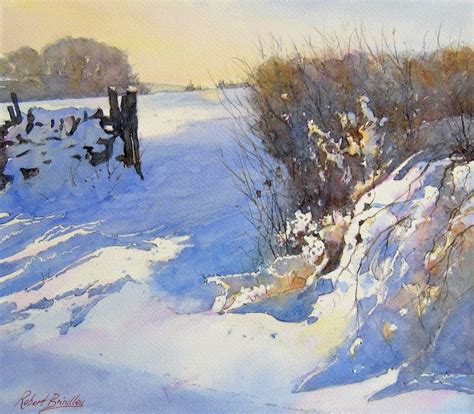 Robert Brindley | Winter landscape painting, Winter watercolor, Winter ...