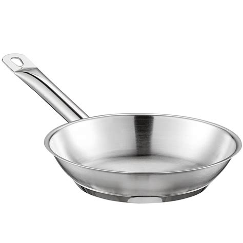 Vigor SS1 Series 8 7/8" Stainless Steel Fry Pan with Aluminum-Clad Bottom