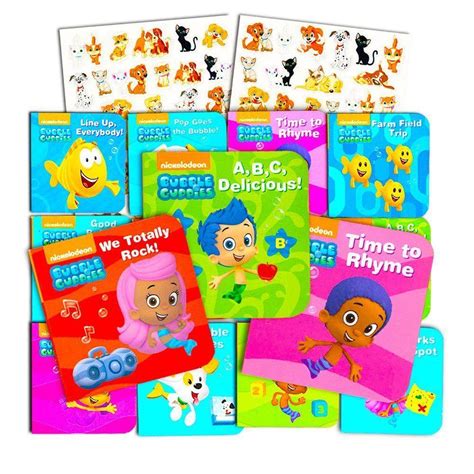 Nick Jr Bubble Guppies Board Books Set For Toddlers Babies Kids -- Pack of 12 | #1957826040