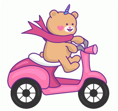 Bear Kawaii Sticker – Bear Kawaii Moped – discover and share GIFs