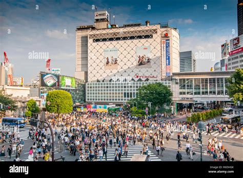 Aerial view crossing famous shibuya hi-res stock photography and images ...