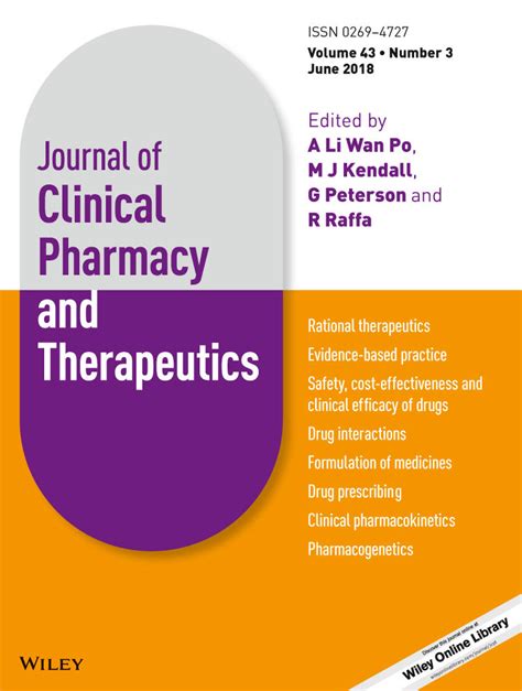 Journal of Clinical Pharmacy and Therapeutics: List of Issues - Wiley Online Library
