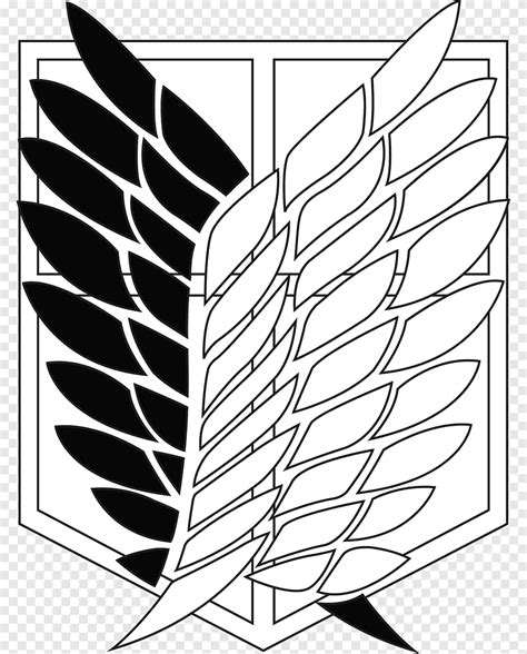 White and black wings, A.O.T.: Wings of Freedom Attack on Titan Eren Yeager Logo Anime, wings ...