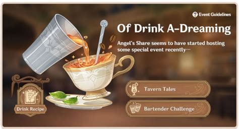 Genshin Impact All Drink Recipes - Of Drink A-Dreaming Event - Media ...