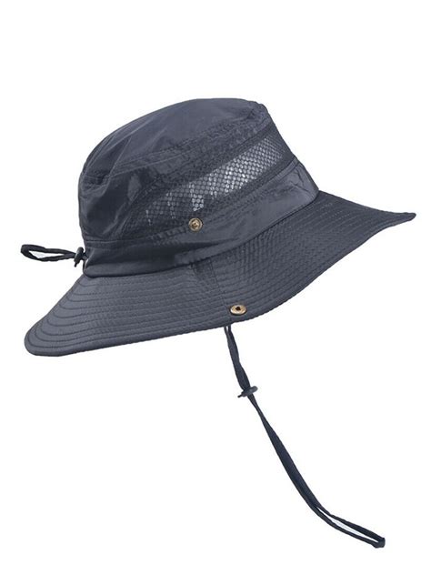 One opening - New Summer Mens Sun Hat Bucket Fishing Hiking Cap Wide ...