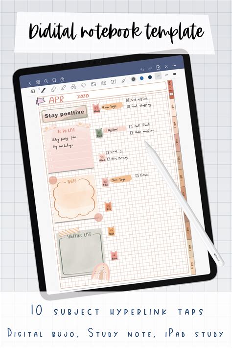 Paper & Party Supplies Habit tracker Digital Notepaper Templates Notetaking Digital notebook ...