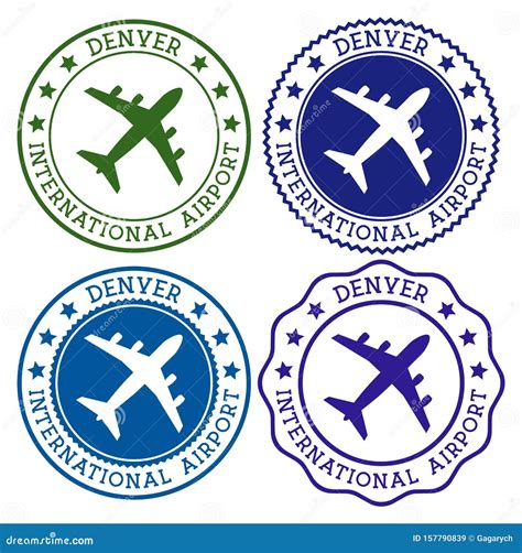 Denver International Airport. Stock Vector - Illustration of simplified ...