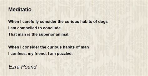 Meditatio - Meditatio Poem by Ezra Pound