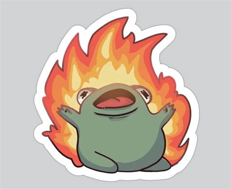 Arson Frog Sticker // Frog Meme Stickers, Frog Sticker for Luggage ...